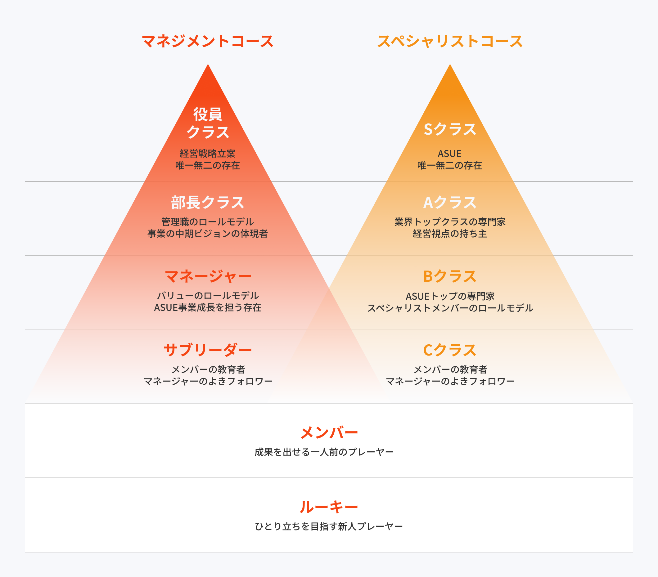 ASUEの等級システム図解